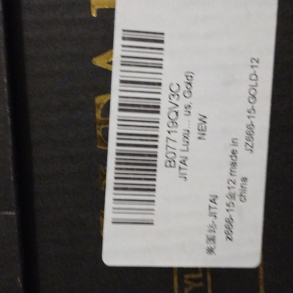 Jitia men's black and gold  slip on dress shoes. Size 12' - Picture 8 of 8